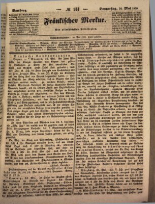 Fränkischer Merkur (Bamberger Zeitung) Donnerstag 24. Mai 1838