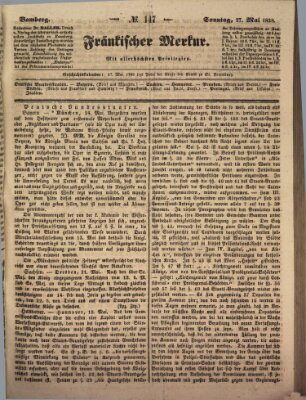 Fränkischer Merkur (Bamberger Zeitung) Sonntag 27. Mai 1838