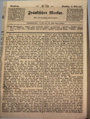 Fränkischer Merkur (Bamberger Zeitung) Dienstag 29. Mai 1838