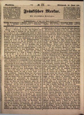 Fränkischer Merkur (Bamberger Zeitung) Mittwoch 20. Juni 1838