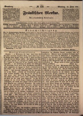 Fränkischer Merkur (Bamberger Zeitung) Montag 25. Juni 1838