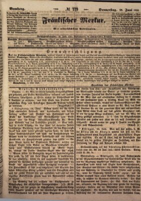 Fränkischer Merkur (Bamberger Zeitung) Donnerstag 28. Juni 1838