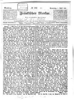 Fränkischer Merkur (Bamberger Zeitung) Sonntag 1. Juli 1838