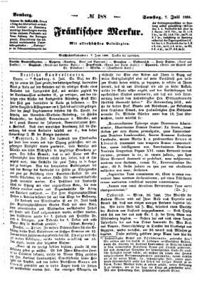 Fränkischer Merkur (Bamberger Zeitung) Samstag 7. Juli 1838