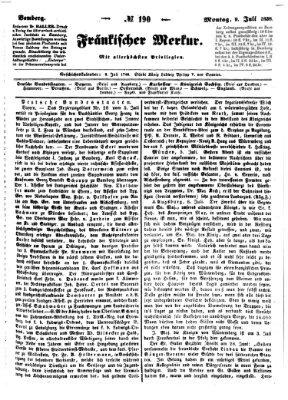 Fränkischer Merkur (Bamberger Zeitung) Montag 9. Juli 1838