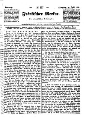 Fränkischer Merkur (Bamberger Zeitung) Montag 16. Juli 1838