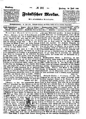 Fränkischer Merkur (Bamberger Zeitung) Freitag 20. Juli 1838