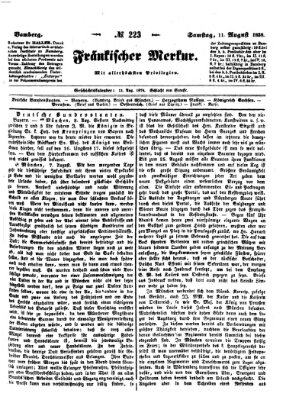 Fränkischer Merkur (Bamberger Zeitung) Samstag 11. August 1838