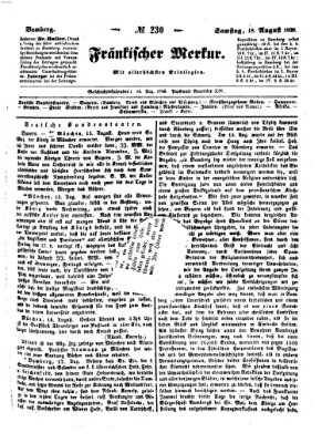 Fränkischer Merkur (Bamberger Zeitung) Samstag 18. August 1838