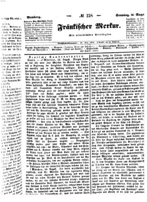 Fränkischer Merkur (Bamberger Zeitung) Sonntag 26. August 1838