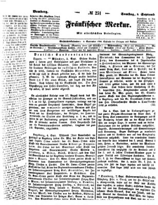 Fränkischer Merkur (Bamberger Zeitung) Samstag 8. September 1838