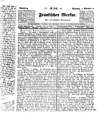 Fränkischer Merkur (Bamberger Zeitung) Sonntag 7. Oktober 1838