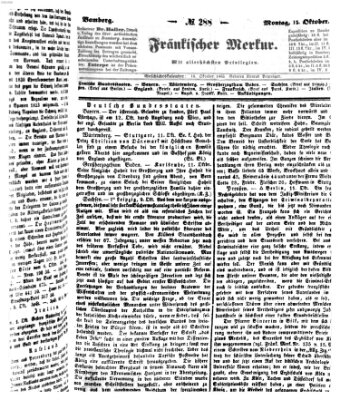 Fränkischer Merkur (Bamberger Zeitung) Montag 15. Oktober 1838