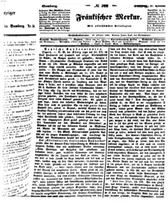 Fränkischer Merkur (Bamberger Zeitung) Samstag 27. Oktober 1838