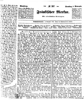 Fränkischer Merkur (Bamberger Zeitung) Samstag 3. November 1838