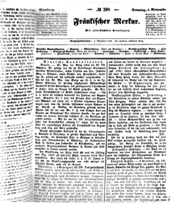 Fränkischer Merkur (Bamberger Zeitung) Sonntag 4. November 1838