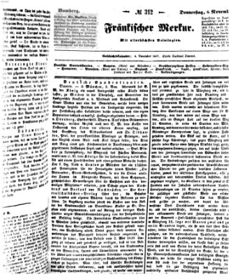 Fränkischer Merkur (Bamberger Zeitung) Donnerstag 8. November 1838