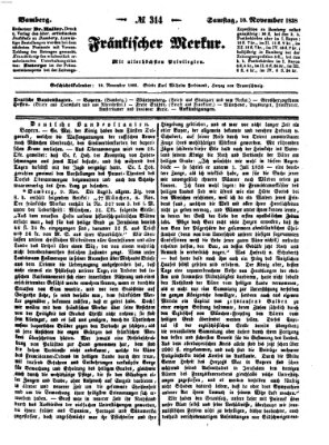 Fränkischer Merkur (Bamberger Zeitung) Samstag 10. November 1838