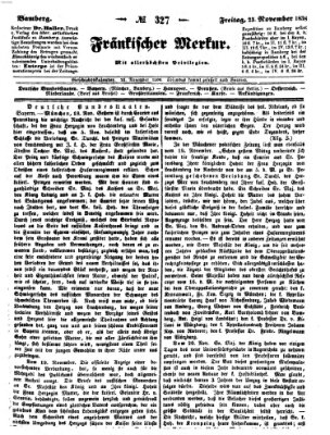 Fränkischer Merkur (Bamberger Zeitung) Freitag 23. November 1838