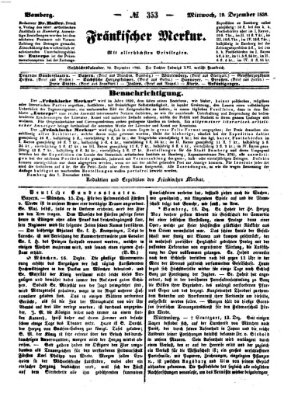 Fränkischer Merkur (Bamberger Zeitung) Mittwoch 19. Dezember 1838