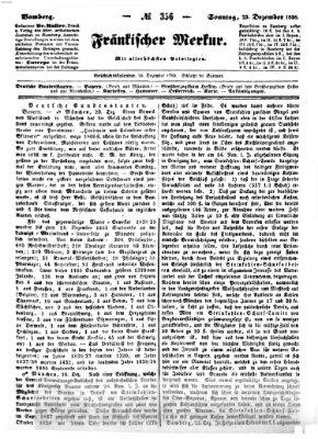 Fränkischer Merkur (Bamberger Zeitung) Sonntag 23. Dezember 1838