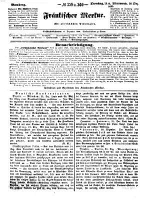 Fränkischer Merkur (Bamberger Zeitung) Dienstag 25. Dezember 1838