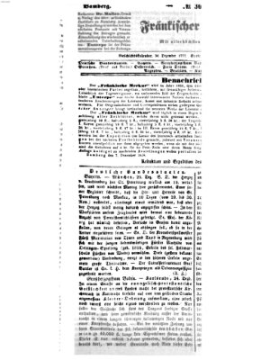 Fränkischer Merkur (Bamberger Zeitung) Sonntag 30. Dezember 1838