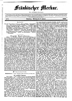 Fränkischer Merkur (Bamberger Zeitung) Montag 7. Januar 1839