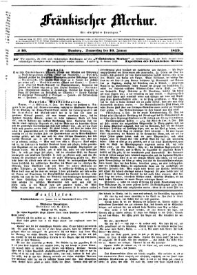 Fränkischer Merkur (Bamberger Zeitung) Donnerstag 10. Januar 1839