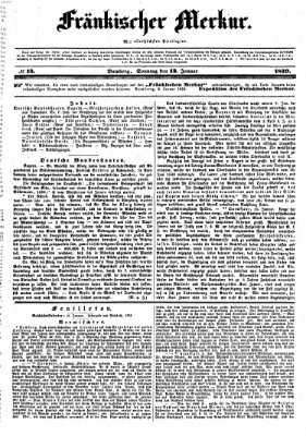 Fränkischer Merkur (Bamberger Zeitung) Sonntag 13. Januar 1839