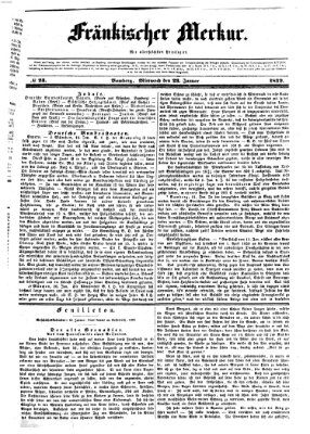 Fränkischer Merkur (Bamberger Zeitung) Mittwoch 23. Januar 1839