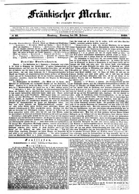 Fränkischer Merkur (Bamberger Zeitung) Sonntag 10. Februar 1839