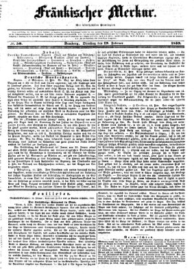 Fränkischer Merkur (Bamberger Zeitung) Dienstag 19. Februar 1839