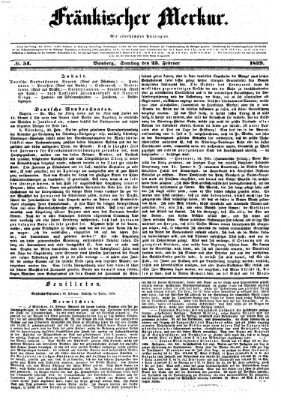 Fränkischer Merkur (Bamberger Zeitung) Samstag 23. Februar 1839