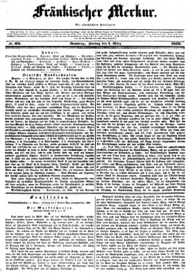 Fränkischer Merkur (Bamberger Zeitung) Freitag 1. März 1839