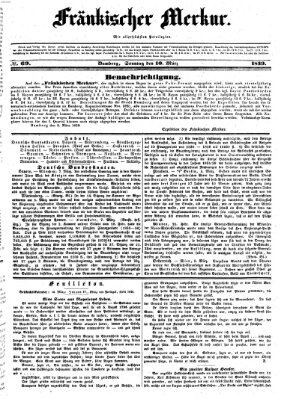 Fränkischer Merkur (Bamberger Zeitung) Sonntag 10. März 1839