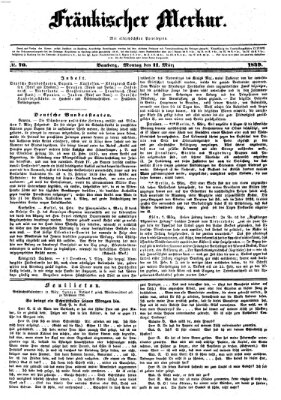 Fränkischer Merkur (Bamberger Zeitung) Montag 11. März 1839