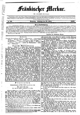 Fränkischer Merkur (Bamberger Zeitung) Sonntag 24. März 1839