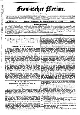 Fränkischer Merkur (Bamberger Zeitung) Montag 1. April 1839