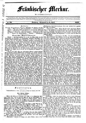 Fränkischer Merkur (Bamberger Zeitung) Mittwoch 3. April 1839