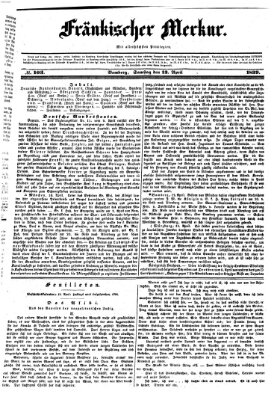 Fränkischer Merkur (Bamberger Zeitung) Samstag 13. April 1839