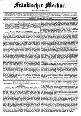 Fränkischer Merkur (Bamberger Zeitung) Montag 29. April 1839