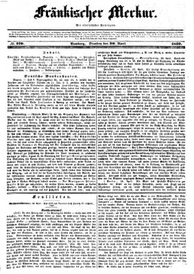 Fränkischer Merkur (Bamberger Zeitung) Dienstag 30. April 1839