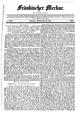 Fränkischer Merkur (Bamberger Zeitung) Mittwoch 12. Juni 1839