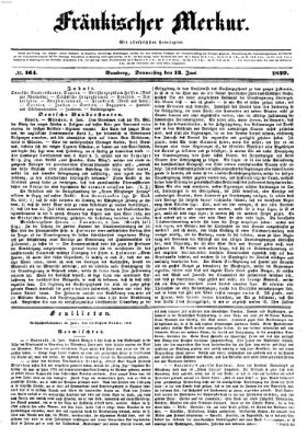 Fränkischer Merkur (Bamberger Zeitung) Donnerstag 13. Juni 1839