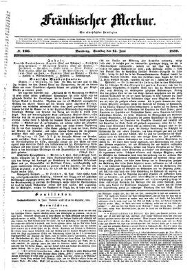 Fränkischer Merkur (Bamberger Zeitung) Samstag 15. Juni 1839