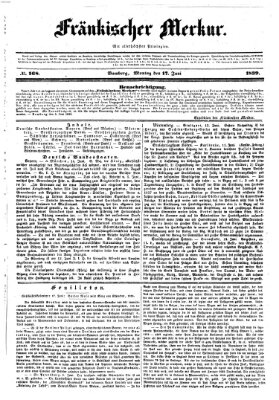 Fränkischer Merkur (Bamberger Zeitung) Montag 17. Juni 1839