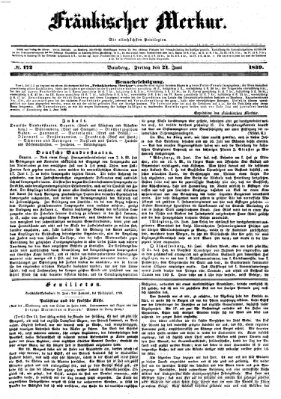 Fränkischer Merkur (Bamberger Zeitung) Freitag 21. Juni 1839