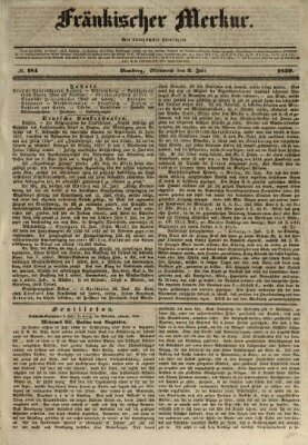 Fränkischer Merkur (Bamberger Zeitung) Mittwoch 3. Juli 1839