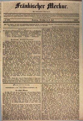 Fränkischer Merkur (Bamberger Zeitung) Dienstag 9. Juli 1839